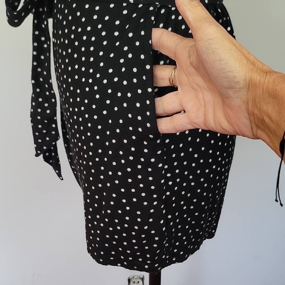 Abercrombie & Fitch Black and White Polka Dot Romper - Picture 8 of 13